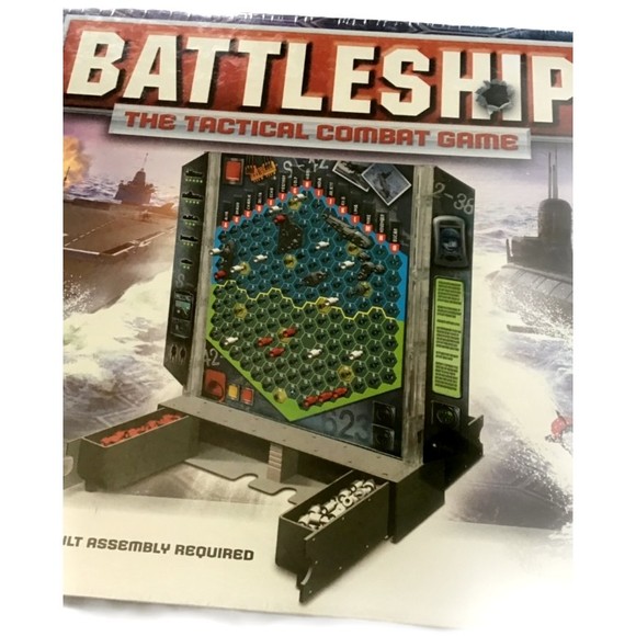 Battleship Tactical Combat Game Enemy Fleet Ships Hasbro Grid Double 2008 NEW - Picture 3 of 5